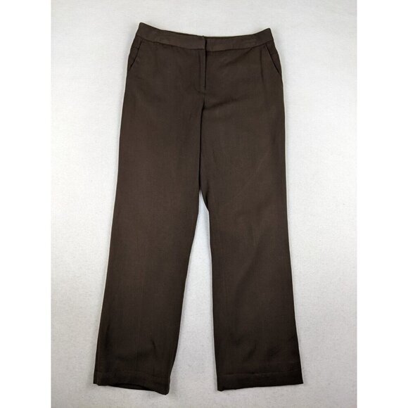 RAFAELLA - WOMEN'S BROWN FLAT FRONT DRESS PANTS - SIZE 8 - Picture 2 of 9